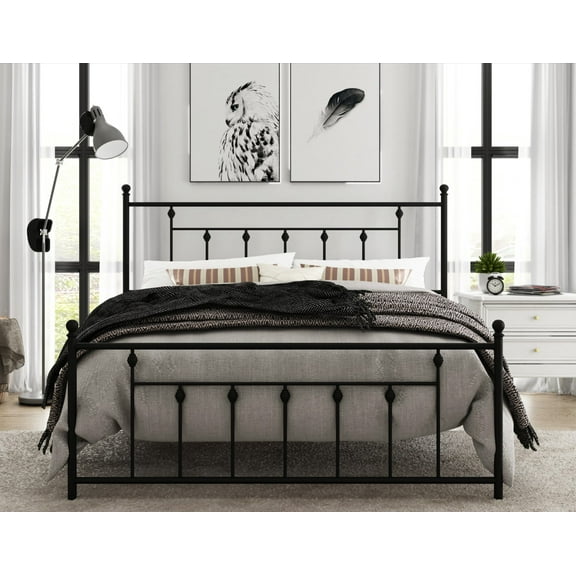 Home Design Melia Twin Platform Bed Frame, Black