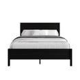 thumbnail image 1 of Home Design Norton Solid Wood Queen Platform Bed With Slats Support, No Box Spring Required, Black, Easy Assembly, 1 of 10