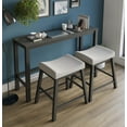 thumbnail image 1 of Home Design Pecos Counter Height Dining Set, Black/Warm Gray, Counter-height table, Two cushioned stools, Comfortable seating, Sturdy legs, Space-saving, Easy assembly, 1 of 9