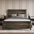 thumbnail image 1 of Home Design Racine Queen Panel Bed Frame, Brown Oak, 1 of 10