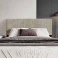 thumbnail image 1 of Home Design Romney King Upholstered Headboard with Vertical Channel Tufting, Adjustable Height, Light Beige, 1 of 8