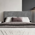 thumbnail image 1 of Home Design Romney Twin Upholstered Headboard with Vertical Channel Tufting, Adjustable Height, Gray, 1 of 8