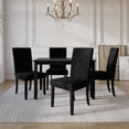 thumbnail image 1 of Home Design Skokie Dining Chair (Set of 2), Black, Parsons style, Cushioned seat and back, Comfortable seating, Sturdy frame, Modern design, Durable construction, 1 of 9