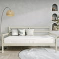 thumbnail interactive-video image 1 of Home Design Towson Twin Daybed with Solid Wood Frame, Slatted Sides and Back, Stylish Seating and Sleeping Solution, Durable, Antique White, 1 of 7