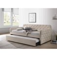 thumbnail image 1 of Home Design Uma Twin-size Upholstered Tufted Daybed with Twin Trundle Beige, 1 of 5