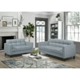 thumbnail image 1 of Home Design Vernal 2-Piece Upholstered Square Arm Living Room Furniture Set with Loveseat and Sofa, Delift, 1 of 7