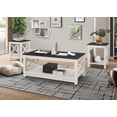 thumbnail image 1 of Home Design Wayne 3-Piece Coffee Table Set with 1 Rectangular Coffee Table and 2 Square End Tables, X-Shaped Side Design with Open Shelf for Living Room, Natural Oak/Black, 1 of 4