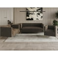 thumbnail image 1 of Home Design Weiss Velvet Square Arm Chair with Channel-Tufted Back and Gold Metal Legs, Modern Upholstered Living Room Seating, Brown, 1 of 4