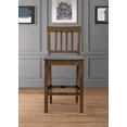thumbnail image 1 of Home Design Wilder Counter Chairs (Set of 4), Brown/Gray, Slat-back design, Padded seat, Comfortable seating, Sturdy frame, Modern minimalist style, Durable construction, 1 of 5