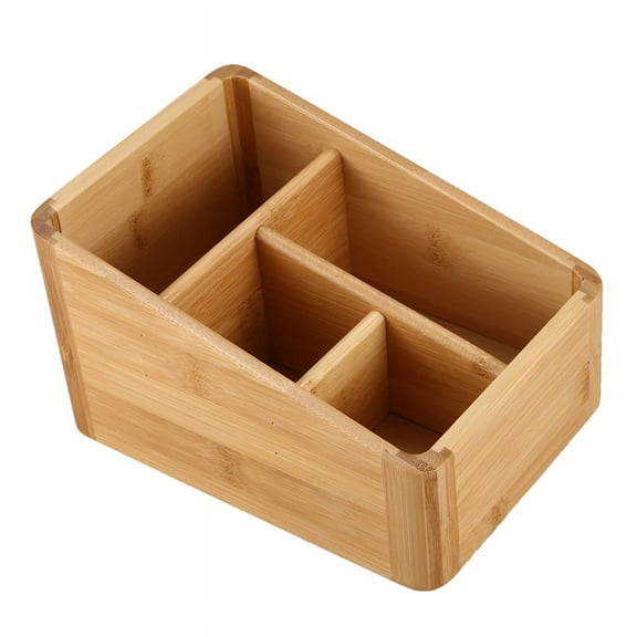 Home  Desk Organizer for Busy Professionals, Bamboo Remote Control  14 x 20 x 10.5 cm, Plastic-Free