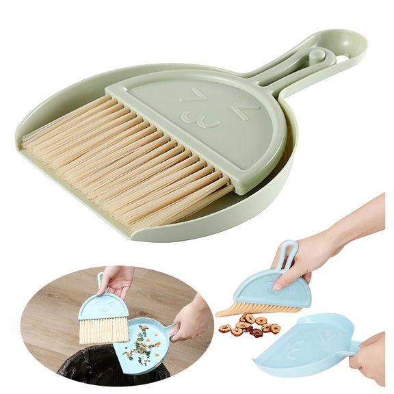 Home Desktop Mini Cleaning Brush Set with Small Dustpan Debris Kit