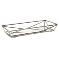 thumbnail image 1 of Home Details 14" x 7" Rectangular Geometric Mirrored Vanity Tray Makeup Organizer, Satin, 1 of 4