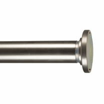 Home Details 24" to 42" Adjustable Steel Straight Curtain Tension Rod, Satin Nickel
