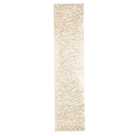 Home Details 59” x 13.75” Rope Laser Cut PVC Table Runner, Gold