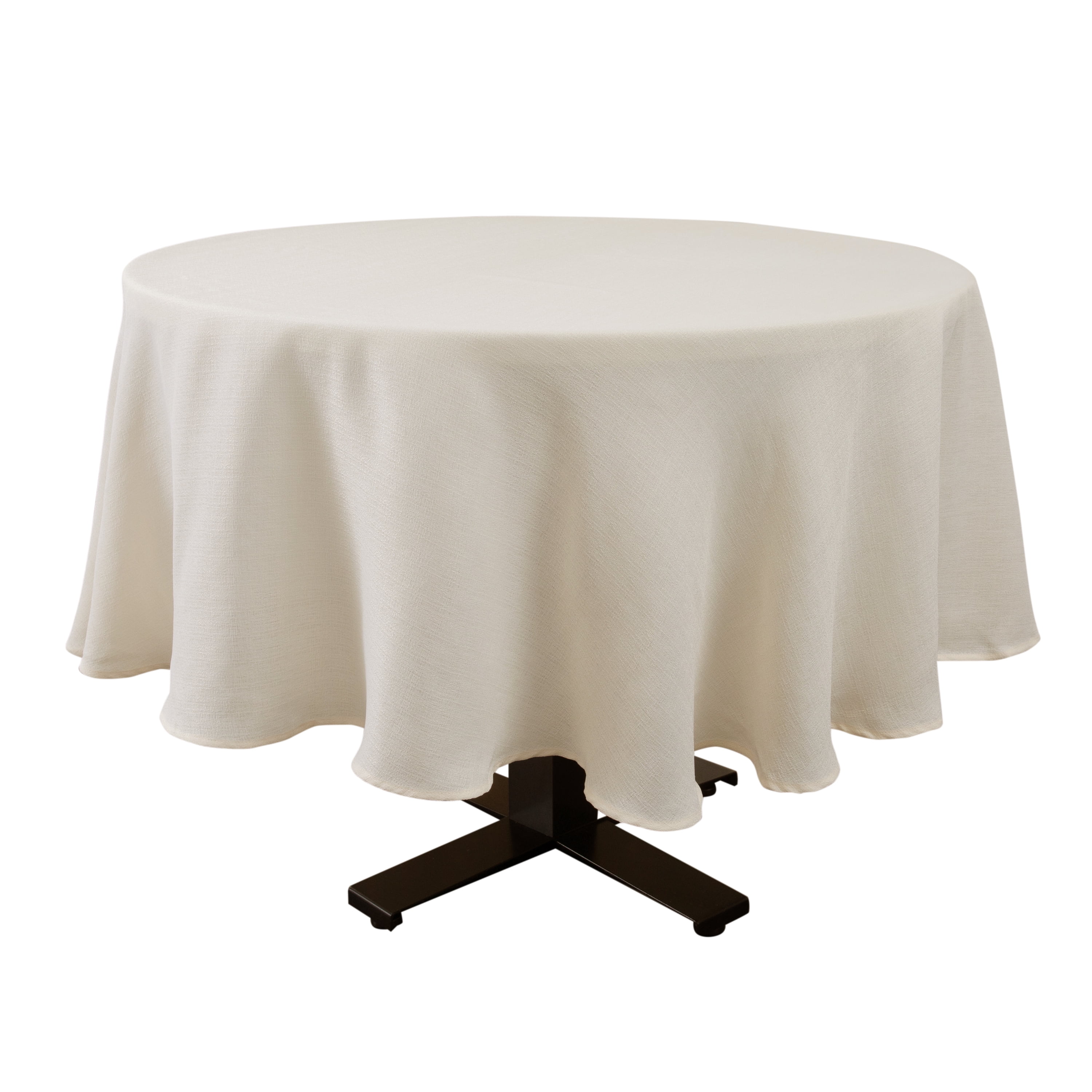 Chic & Rustic 70" Round Cashmere Polyester Tablecloth