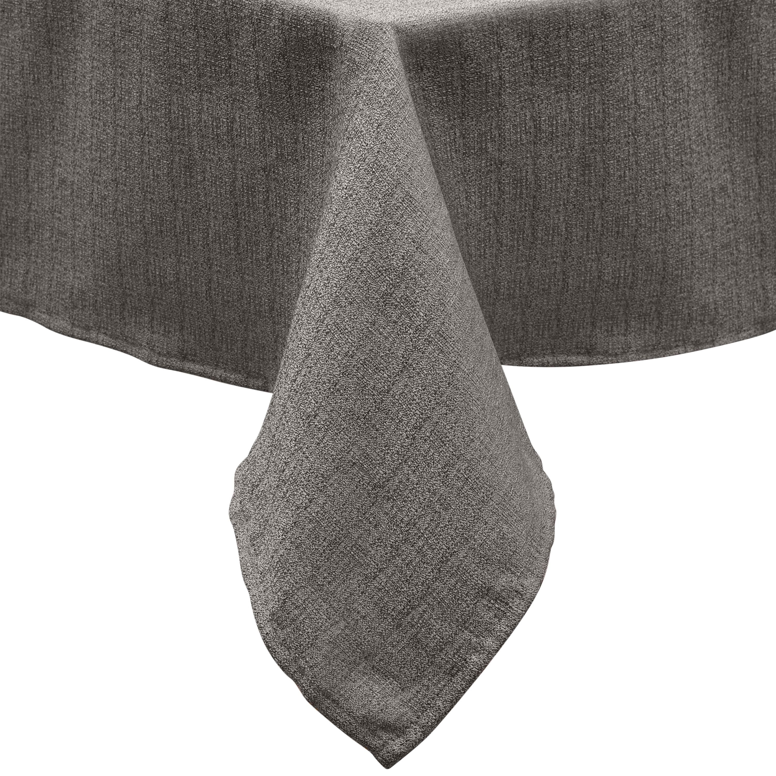 Home Details Chic & Rustic 70"x 120" Rectangle Polyester Tablecloth in Silver