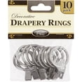 thumbnail image 1 of Home Details Curtain Rings in Satin Nickle, 10 Pack, 1 of 2