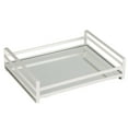 thumbnail image 1 of Home Details Flat Iron Wired Rails Mirror Base Large Vanity Tray Jewelry Organizer, Silver, 1 of 3