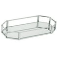 thumbnail interactive-video image 1 of Home Details Octangular Chrome Vanity Mirror Tray, Chrome, 1 of 6