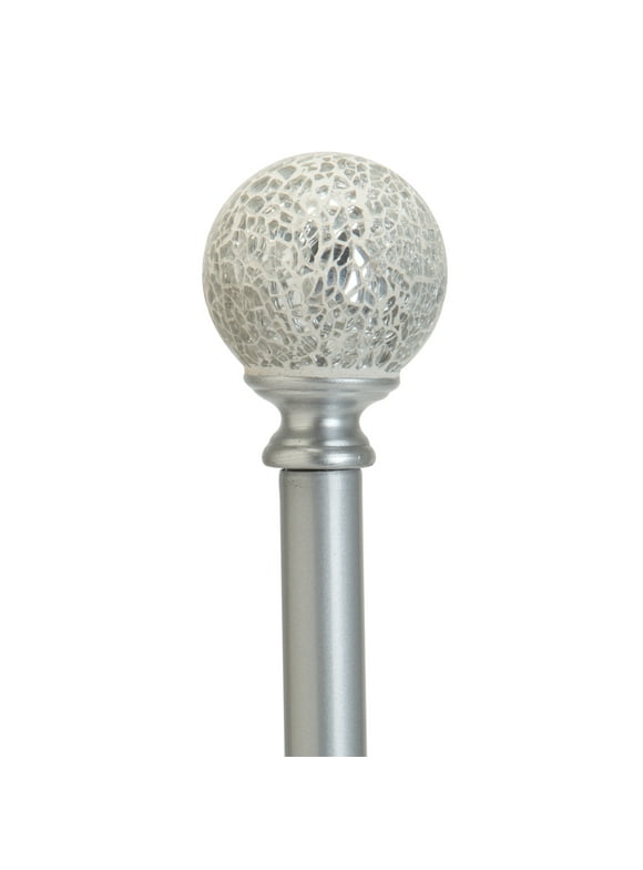 Home Details Palermo Curtain Rod 24-48" in Silver