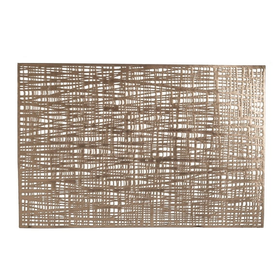 Home Details Set of Four Barcelona Metallic Table Place Mat, Gold