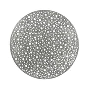 Home Details Set of Four Round Moon Laser Cut Table Place Mat, Silver