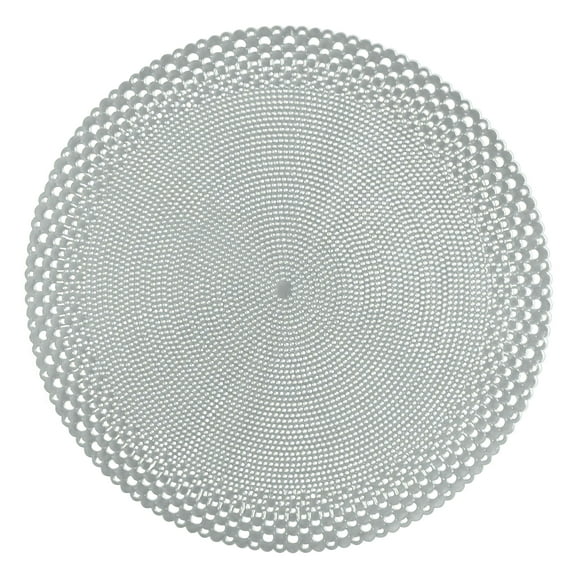 Home Details Set of Four Round Saturn Laser Cut Table Place Mat, Silver
