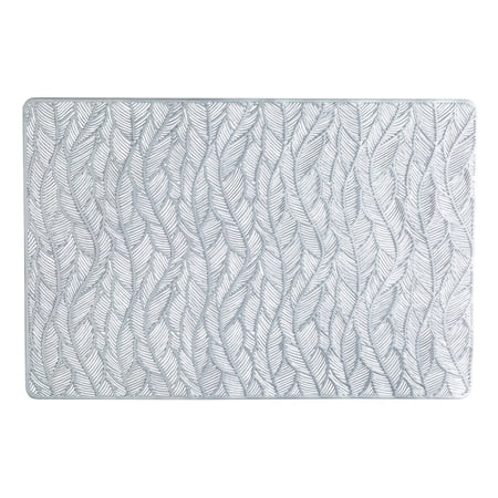 Home Details Set of Four Vine Laser Cut Table Place Mat, Silver