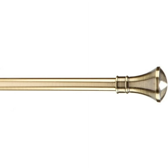 Home Details Trumpet Curtain Rod 48-86" in Antique Brass Color
