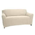 thumbnail image 1 of Home Details Waffle Design Love Seat Furniture Slipcover in Ivory, 1 of 3