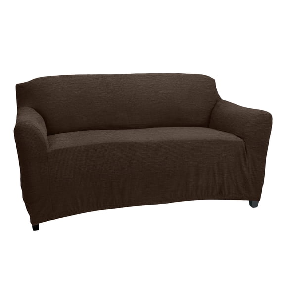 Home Details Waffle Design Sofa Furniture Slipcover in Brown