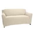 thumbnail image 1 of Home Details Waffle Design Sofa Furniture Slipcover in Ivory, 1 of 3