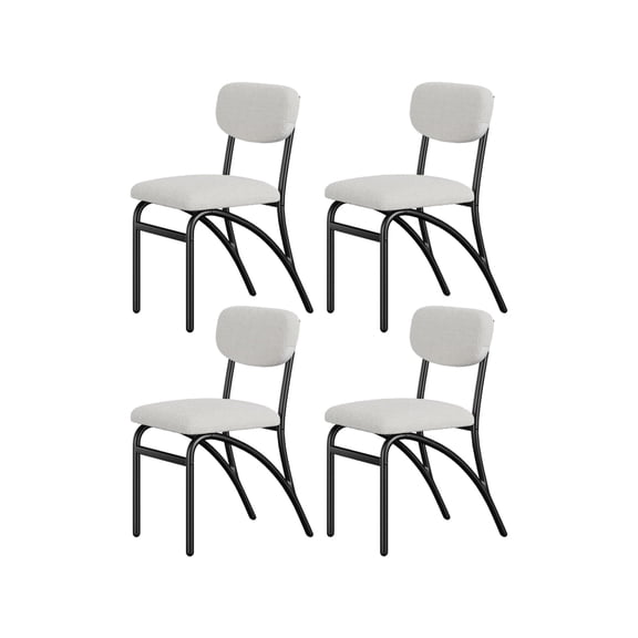 Home Dining Chairs, Boucle Dining Chairs Set of 2, Mid-Century Modern Upholstered Kitchen Dining Room Chairs with Arched Metal Legs for Dining Room Kitchen Living Room