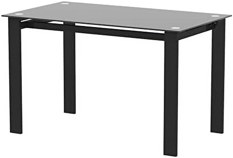 Home Dining Table, Glass Desktop Dining Table, Simple Style Desk with ...