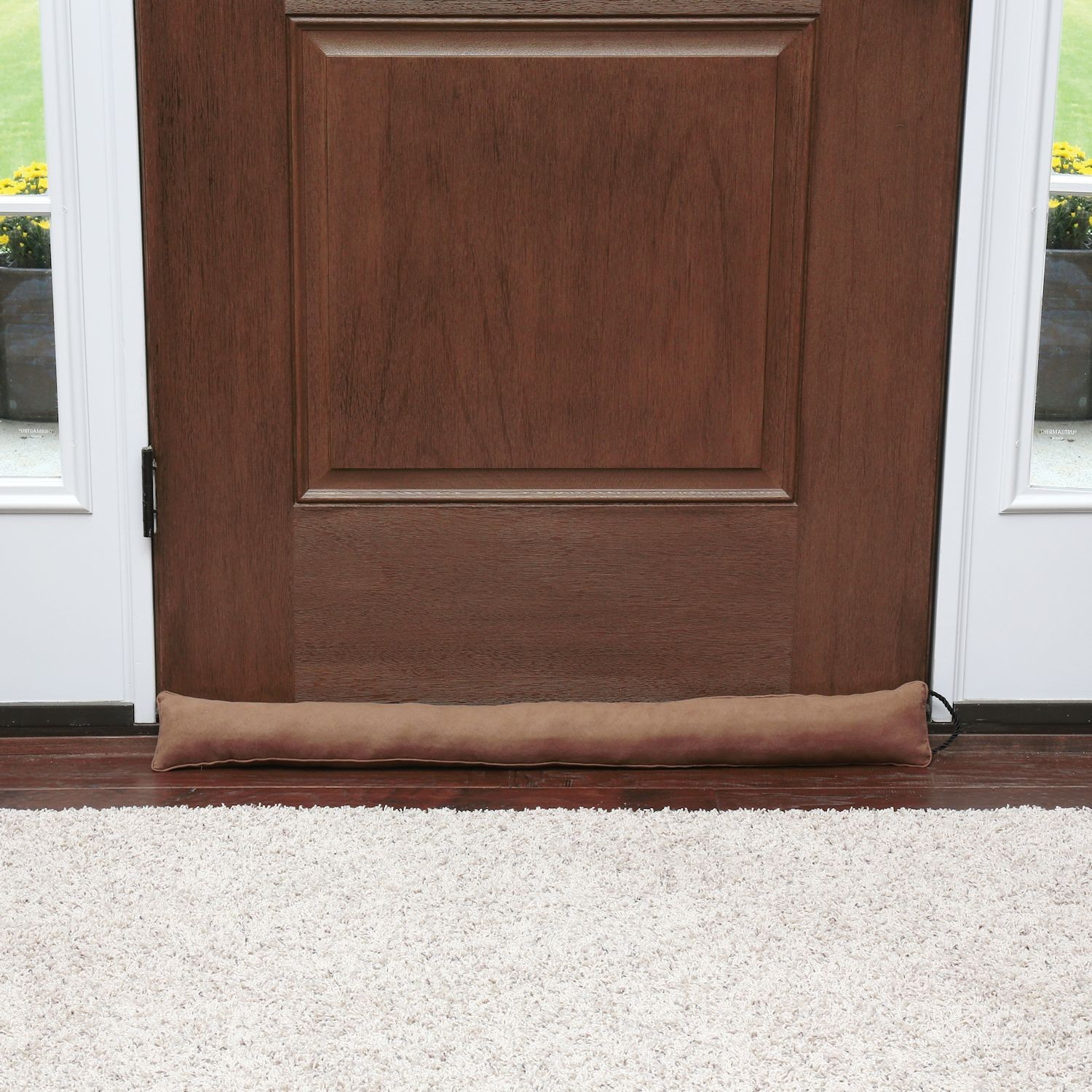 Home District Door Draft Stopper Weighted Faux Suede Under Door Draft