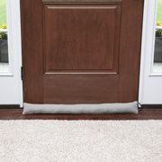 Home District Door Draft Stopper - Weighted Faux Suede Under Door Draft Blocker, Apartment Noise Blocker, Window Draft Dodger - 35.5" Long - Gray