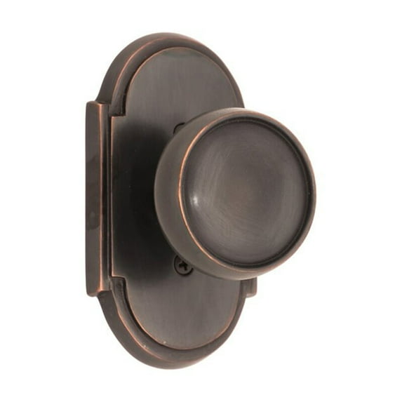 Home Door Knob Palladian Plate Double Dummy Set - Venetian Bronze