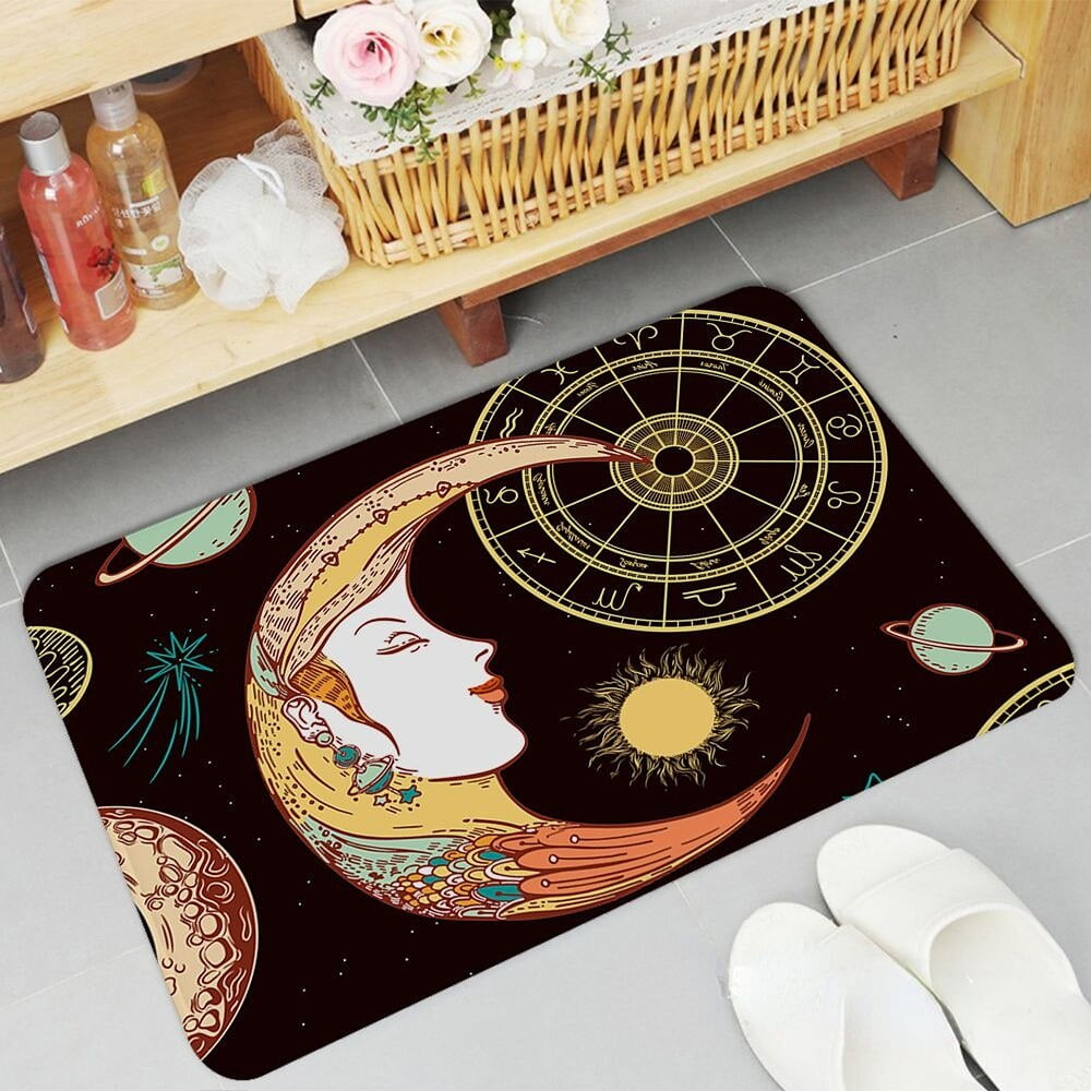 Home Door Mats Sun Moon Mandala Starry Sky 12 Constellations Floor Mat ...