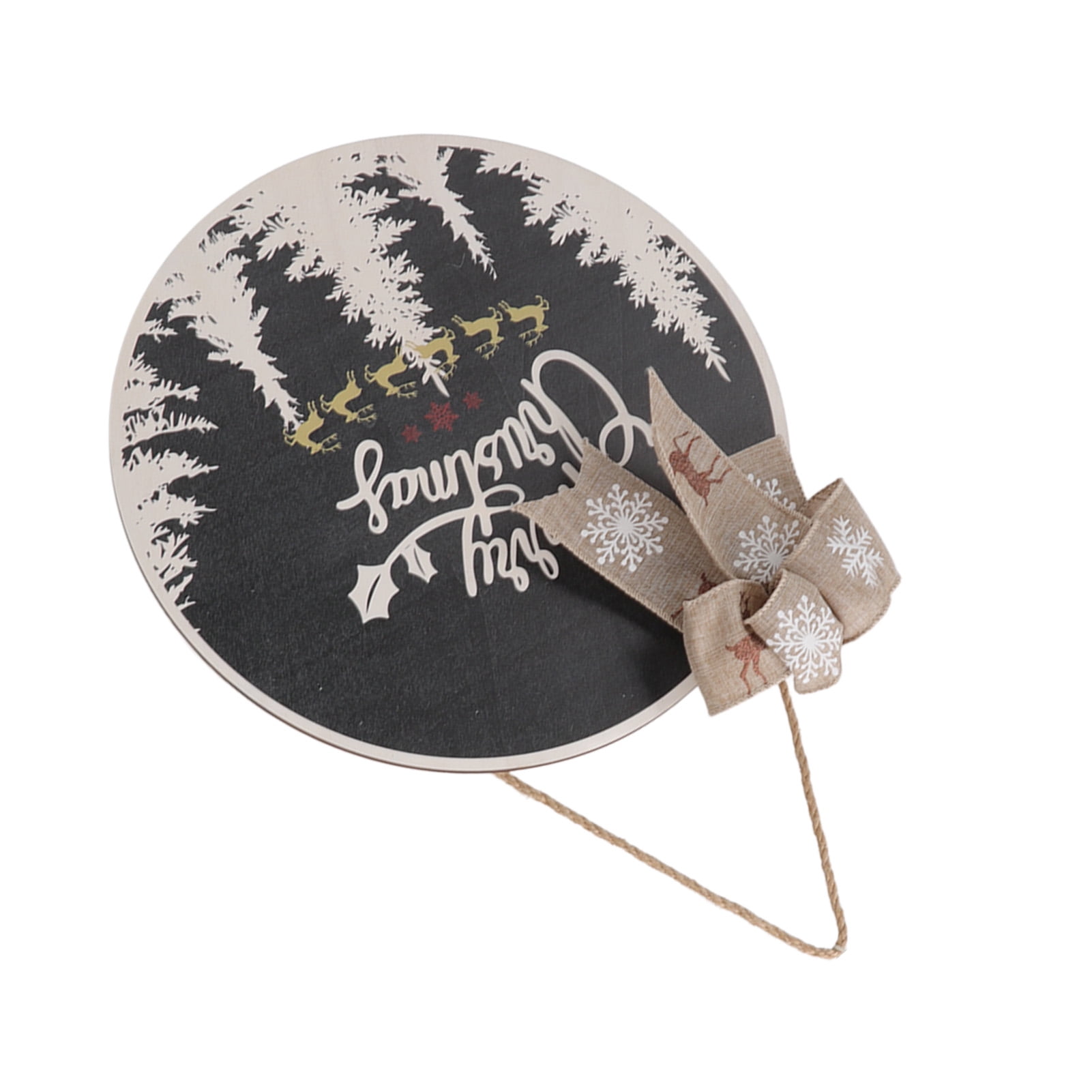 Home Door Sign, Elegant Bow Tie Attractive Decorative Poplar Wood Christmas Day Sign For Window