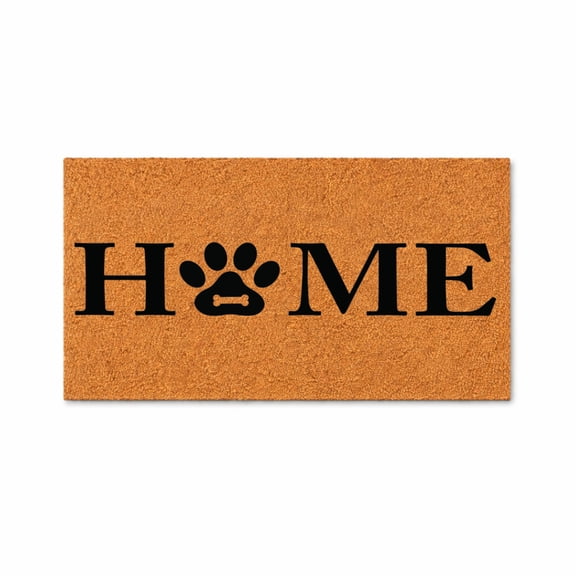 Home Paw Print Doormat, Pet Welcome Entry Mat (18x30 inches) WoodByStu 6129
