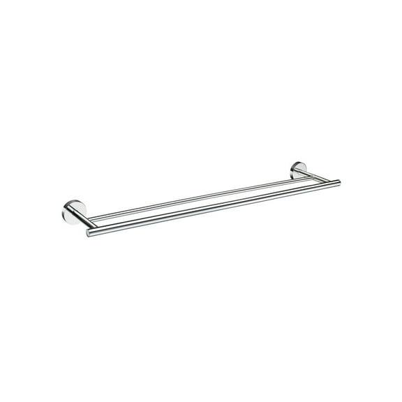 Home Doubled Towel Rail 24" Polished Chrome