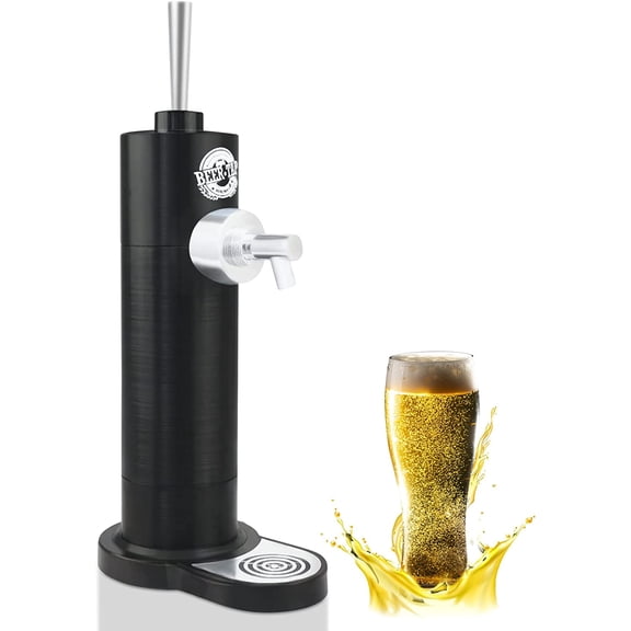 Home Draught Beer Pump, Beer kegerator, Beer Tap, Draft Beer Dispenser, Portable Mini Keg For All Can Beers, Ale, Birthday Gift for Men, Husband, Dad, Son, Beer Gifts For Men Black