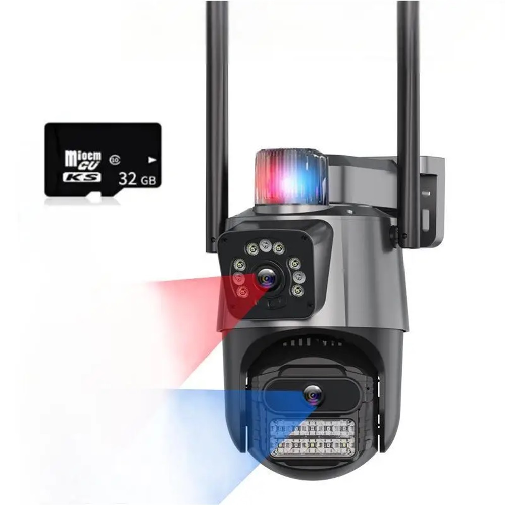 Home Dual IP Camera HD Pixels APP Remote Access 2-way Audio Color Night ...