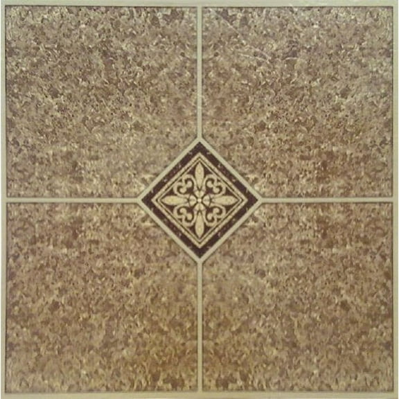 Home Dynamix 1005 Dynamix Vinyl Tile, 12 by 12-Inch, Brown, Box of 20