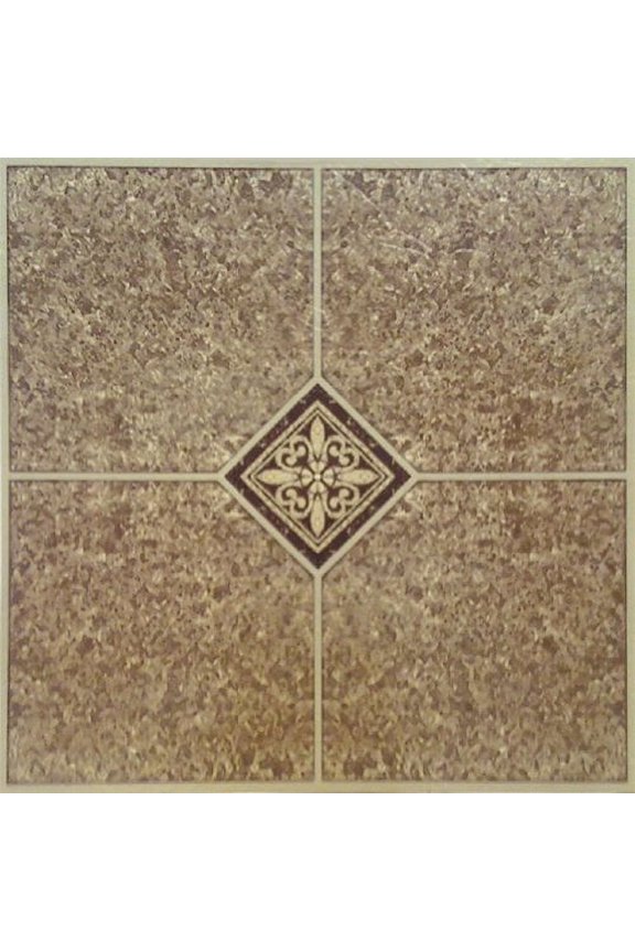 1005 Dynamix Vinyl Tile, 12 by 12-Inch, Brown, Box of 20