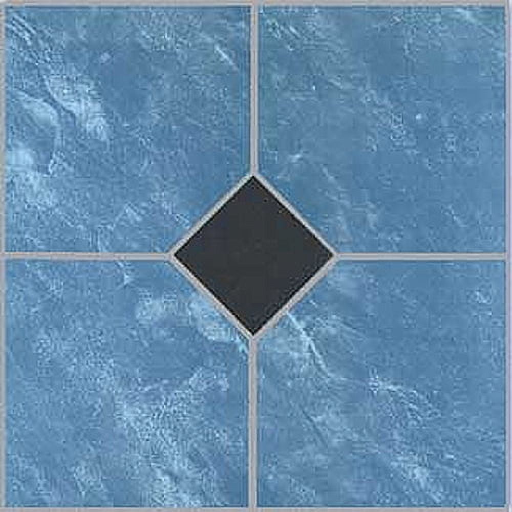 Home Dynamix 23057 Dynamix Vinyl Tile, 12 by 12-Inch, Blue, Box of 20