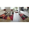 thumbnail image 1 of Home Dynamix Area Rugs: Ariana Rug: 5194 Modern Geometric Rings Black: 3 Piece Set, 1 of 2