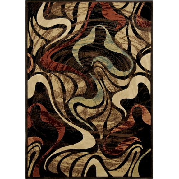 Home Dynamix Area Rugs: Catalina Rug: 4473-450 Black: 7'8"x10'7" Rectangle