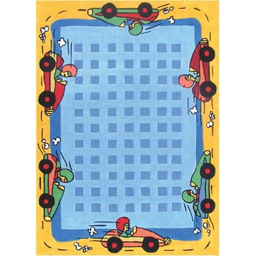 Home Dynamix Area Rugs: Kidz Image: 004 Race Car Rug 43''X55'' Rectangle