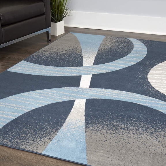 Home Dynamix Area Rugs: Premium Rugs: 5194-450 Blue: 1' 9" x 7' 2" Rectangle